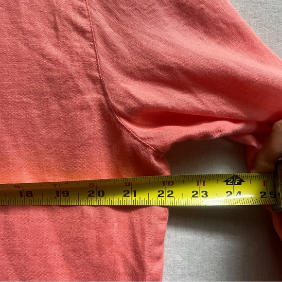 Valerie Stevens 100% Linen Button-Up Tunic Shirt Sz L - Picture 6 of 6